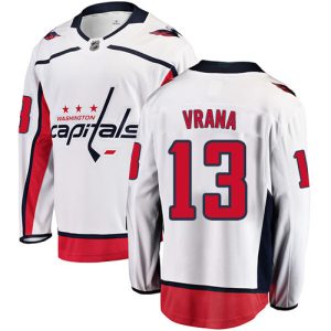 Kinder Washington Capitals Eishockey Trikot Jakub Vrana #13 Breakaway Weiß Fanatics Branded Auswärts